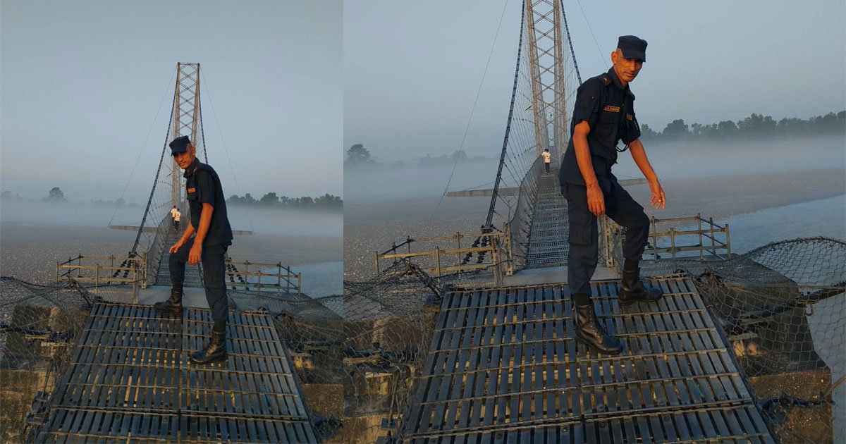 Asia’s Second-Longest Suspension Bridge Damaged in Kanchanpur; Repair Efforts Underway